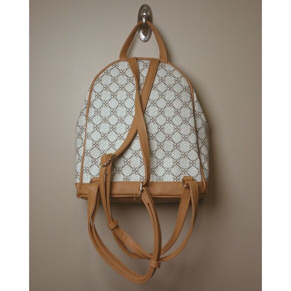 Amy Miller Backpack Wallet Set Cream Tan Floral Monogram Y2K 2 Piece Purse main image 12